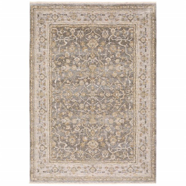 Palacedesigns 5 x 8 ft. Beige Gray Machine Woven Oriental Indoor Area Rug - Beige Gray - 5 x 8 PA3093683 - main
